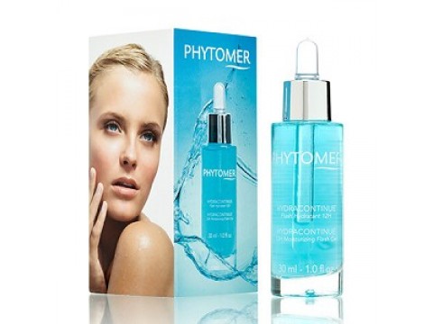 PHYTOMER HYDRACONTINUE 12H MOISTURIZING FLASH GEL 12h drėkinamasis veido gelis, visiems odos tipams, oda išlieka pridrėkinta 12 valandų, 50 ml